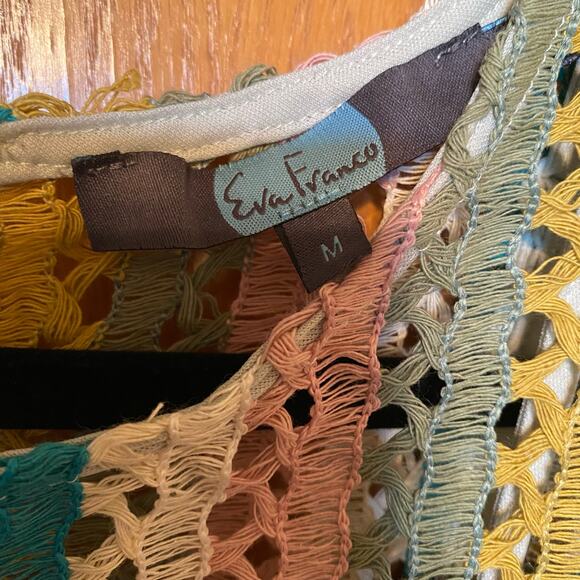 Eva Franco Anthropologie colorful striped eyelet top - Picture 7 of 7